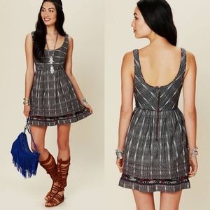 Free People New Romantics Weather Vane Ikat Dress sz 12